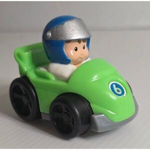 Fisher-Price Little People Wheelies Green Hot Rod #6 Car w Driver 2009
